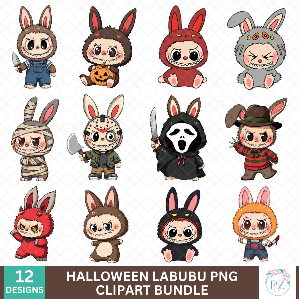 12+ Monster Doll Halloween Png Bundle, Cute Horror Movie Character Png, Doll Cartoon Halloween Png, Kawaii Halloween Sublimation design png
