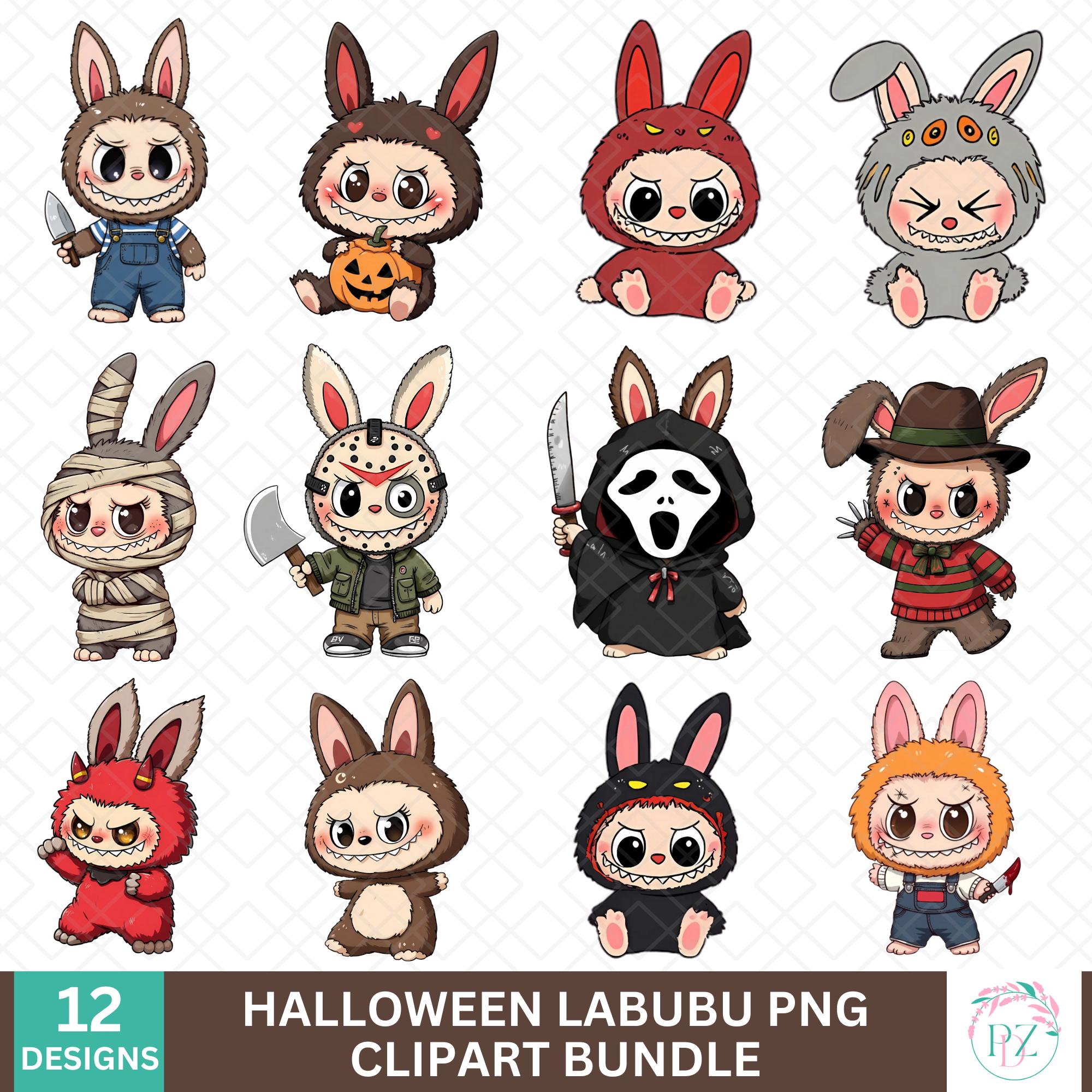 12+ Monster Doll Halloween Png Bundle, Cute Horror Movie Character Png, Doll Cartoon Halloween Png, Kawaii Halloween Sublimation design png