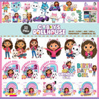Gabby’s Dollhouse Birthday Clipart Bundle – 55 PNG, Gabby Dollhouse PNG, Gabby clipart Art, Gabby Dollhouse Shirt Png, Tumbler Dollhouse,
