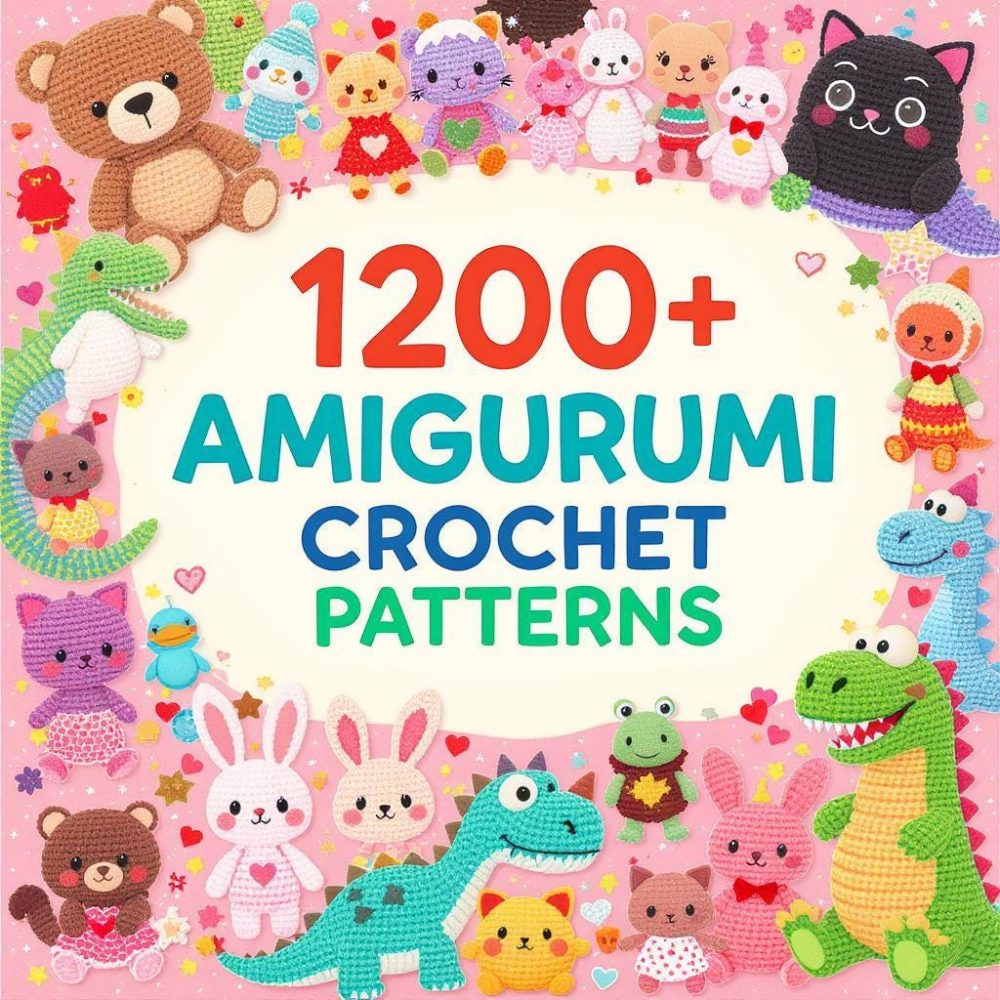 1200+ Amigurumi Crochet Patterns | Mega Crochet Pattern Bundle | Amigurumi & Crochet Designs for Dolls, Animals