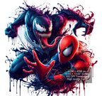 13 PNG Venom & Spiderman Splash and Watercolor Digital design PNG file for sublimation – High Resolution -Instant Digital PNG Download