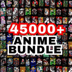 45000+ Anime Design Bundle with CLEAR Background, Perfect for Print on Demand,T-Shirt Hoddies Anime PNG, Mega Pack Anime Designs