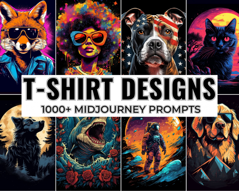 1000 T-shirt Designs Midjourney Prompts, AI Art, Midjourney Prompt, Midjourney AI Art, Learn Midjourney, Digital Art, AI Generate, Art Print