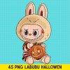45 Design Labubu Halloween Clipart Png, Cute Illustrations, Kawaii Labubu Art, Halloween PNG, Instant Download Labubu Character Bundle Svg