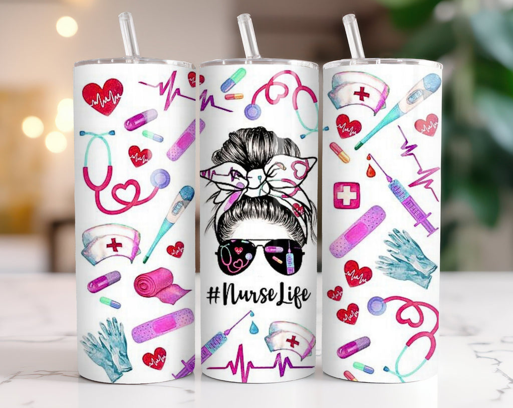 200+ Nurse Life Tumbler Wrap, 20oz Nurse Bundle, Nurse Medical Sublimation Designs, Nurse Fashion Tumbler, Nurse PNG Nurse girl vibrant cute
