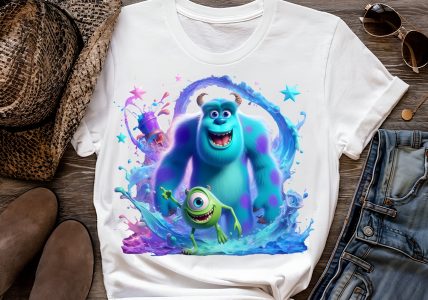 8 PNG Monsters Inc Splash and Watercolor Digital design PNG file for sublimation – High Resolution -Instant Digital PNG Download