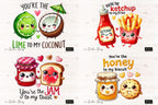Food Pun Funny Valentine PNG Sublimation Bundle, Valentines Day PNG, Food Pun Png, Funny Couple Png, Corny Couple Gift Valentine Sublimation