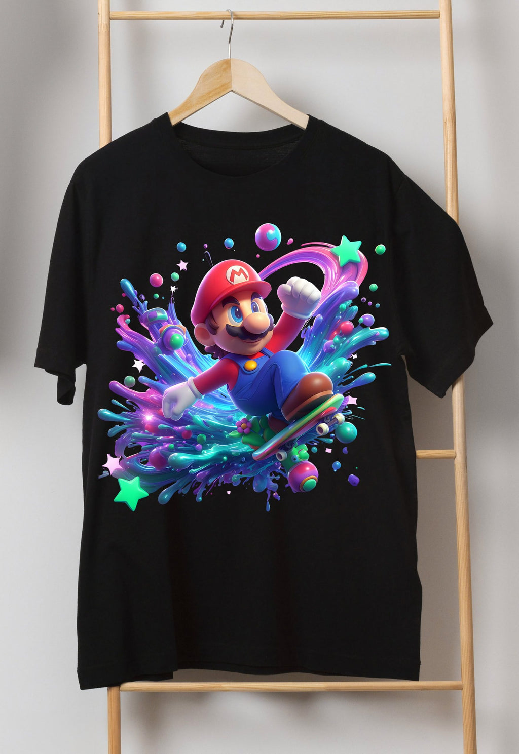 8 PNG Super Mario Splash and Watercolor Digital design PNG file for sublimation – High Resolution -Instant Digital PNG Download