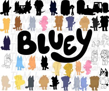 Mega Bluey Dog Svg Bundle, Bluey Dog Birthday Bundle Bluey Dog Family Png Files, Png For Shirts, Birthday Png, Clipart png, Digital Download