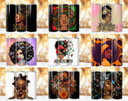 125+ Afro Tumbler Wrap Bundle, Inspirational Afro Sublimation, Black Women Affirmation Tumbler, Strong Woman PNG, Afro PNG, Commercial Use.