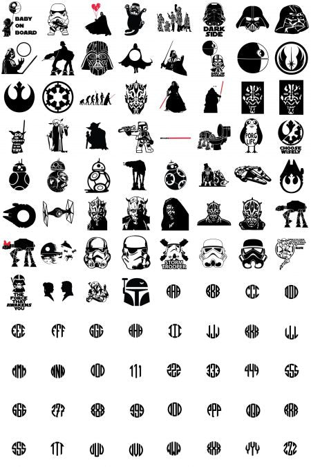 Star Wars Svg, 2500+ Starwars Svg Bundle, Star Wars Png, Svg Files For Cricut, Darth Vader Svg, Mandalorian Svg, Svg For Cricut, Layered