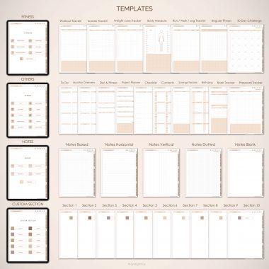 Digital Planner – GoodNotes, iPad, Notability | Daily, Weekly, Monthly | 2024-2025 | Undated | Digital Planner 2024 2025 Undated iPad