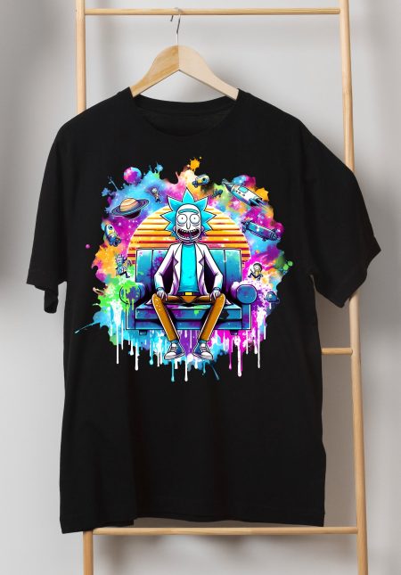 9 PNG Rick and Morty Splash and Watercolor Digital design PNG file for sublimation – High Resolution -Instant Digital PNG Download