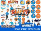 100+ Blippi SVG Bundle, Happy Birthday Blippi svg, blippi sublimation design, Bllippii Child Kids svg, Blip Birthday svg, digital download