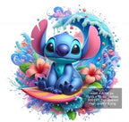 8 PNG Stitch Splash and Watercolor Digital design PNG file for sublimation – High Resolution -Instant Digital PNG Download