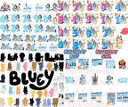 Mega Bluey Dog Svg Bundle, Bluey Dog Birthday Bundle Bluey Dog Family Png Files, Png For Shirts, Birthday Png, Clipart png, Digital Download