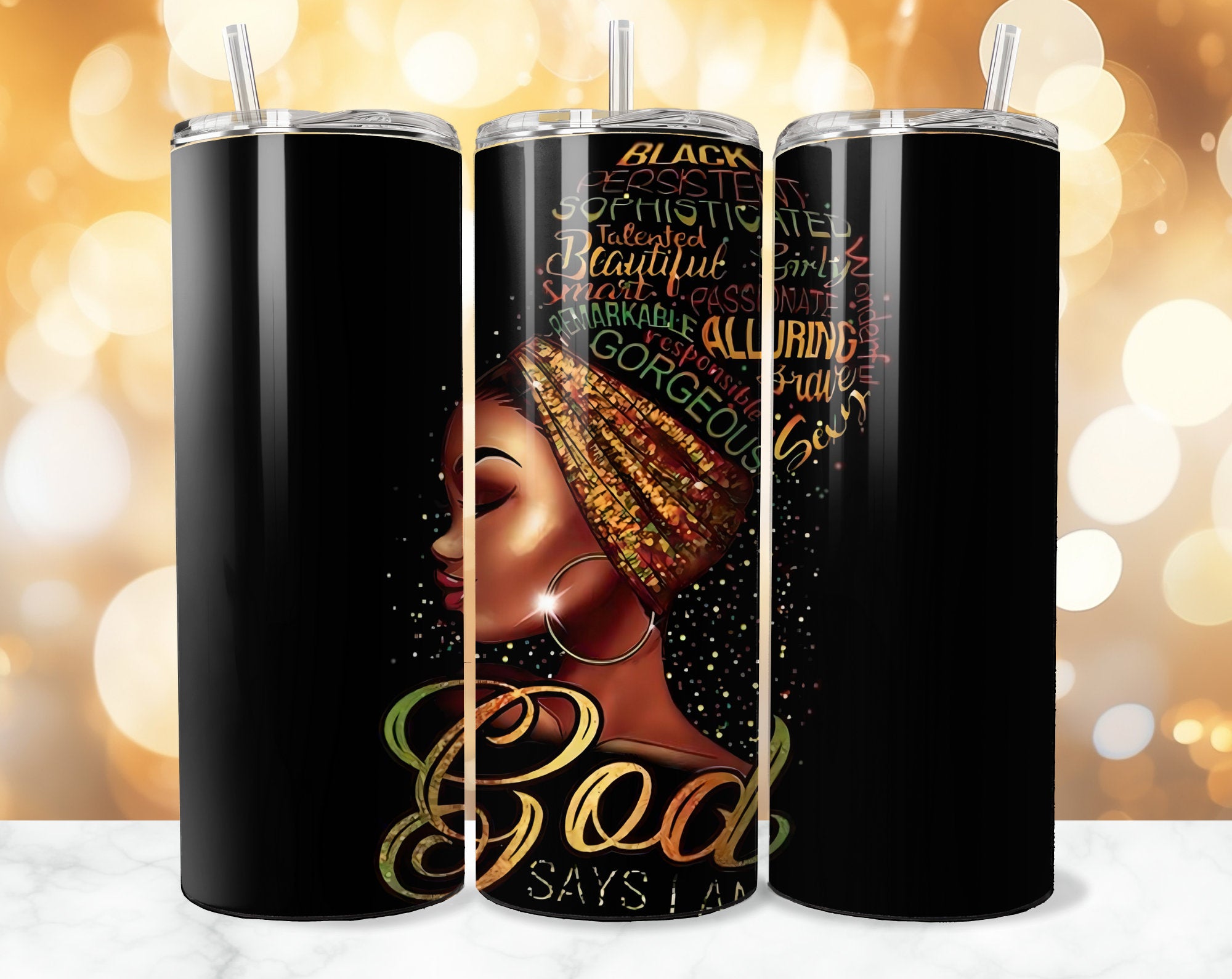 125+ Afro Tumbler Wrap Bundle, Inspirational Afro Sublimation, Black Women Affirmation Tumbler, Strong Woman PNG, Afro PNG, Commercial Use.