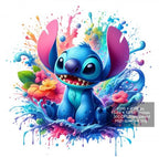 8 PNG Stitch Splash and Watercolor Digital design PNG file for sublimation – High Resolution -Instant Digital PNG Download