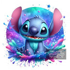 8 PNG Stitch Splash and Watercolor Digital design PNG file for sublimation – High Resolution -Instant Digital PNG Download