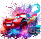 8 PNG Lightning McQueen Cars Splash and Watercolor Digital design PNG file for sublimation – High Resolution -Instant Digital PNG Download