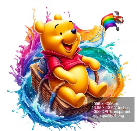 8 PNG Honey Bear Watercolor Digital design PNG file for sublimation – High Resolution -Instant Digital PNG Download