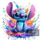 16 PNG Stitch Splash and Watercolor Digital design PNG file for sublimation – High Resolution -Instant Digital PNG Download