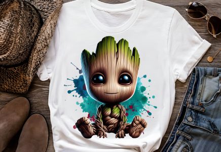 8 PNG Watercolor splash Baby Groot png Digital images for printing, T-Shirts, Groot Print High Resolution-Instant Digital Download