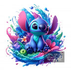 8 PNG Stitch Splash and Watercolor Digital design PNG file for sublimation – High Resolution -Instant Digital PNG Download