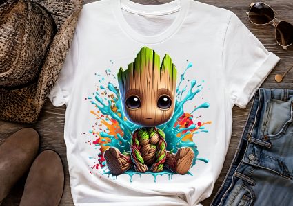 8 PNG Watercolor splash Baby Groot png Digital images for printing, T-Shirts, Groot Print High Resolution-Instant Digital Download