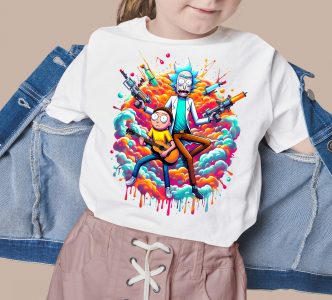 8 PNG Rick and Morty Splash and Watercolor Digital design PNG file for sublimation – High Resolution -Instant Digital PNG Download