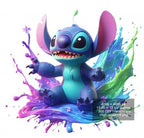 8 PNG Stitch Splash and Watercolor Digital design PNG file for sublimation – High Resolution -Instant Digital PNG Download