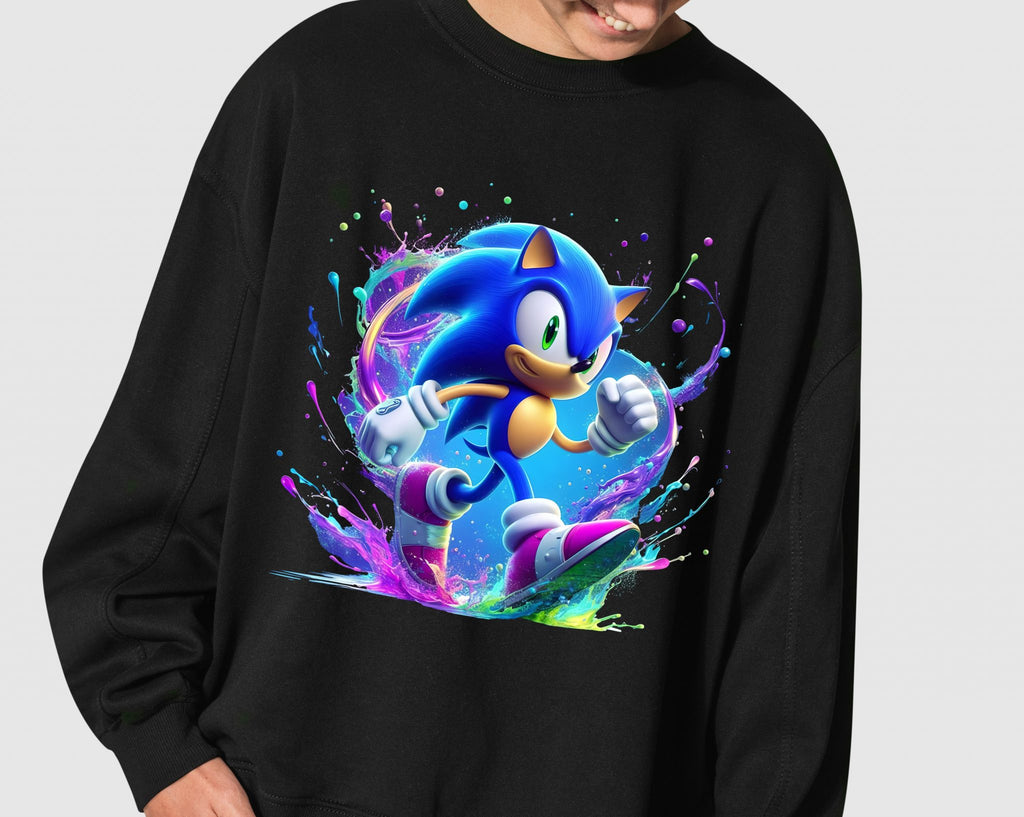 8 PNG Sonic the Hedgehog Splash and Watercolor Digital design PNG file for sublimation – High Resolution -Instant Digital PNG Download