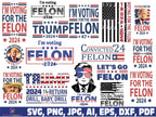 170,000 Gifts! Trump 2024 svg, trump svg bundle, trump flag 2024 svg, trump face png, I’m Voting For The felon SVG, trump take America back