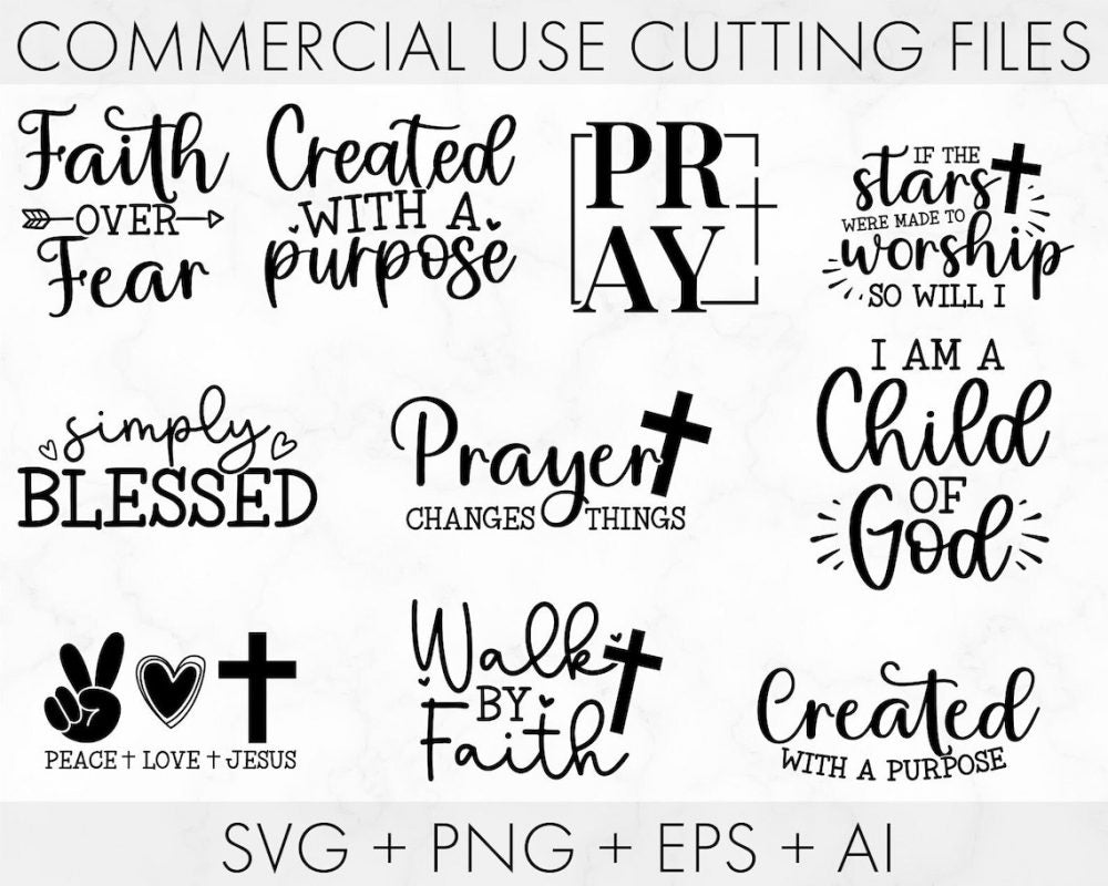 Christian svg bundle, Religious svg, Scripture svg, Bible Verse svg, Blessed svg, Jesus Svg, God Svg, Faith svg, Cut Files for Cricut