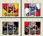 32 Team American Football Tumbler PNG Sublimation Designs, Football Mascot 20oz Skinny Tumbler Wrap PNG, Football Png Digital Download, NFL Tumbler