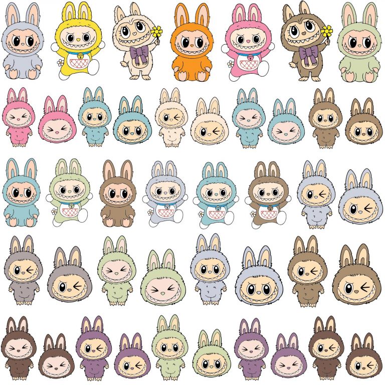 Labubu Designs Svg Png Bundle, Svg, Labubu Png Svg, Vector Digital File for Cricut, Laser Cut Labubu, Instant Download, Labubu Character Png