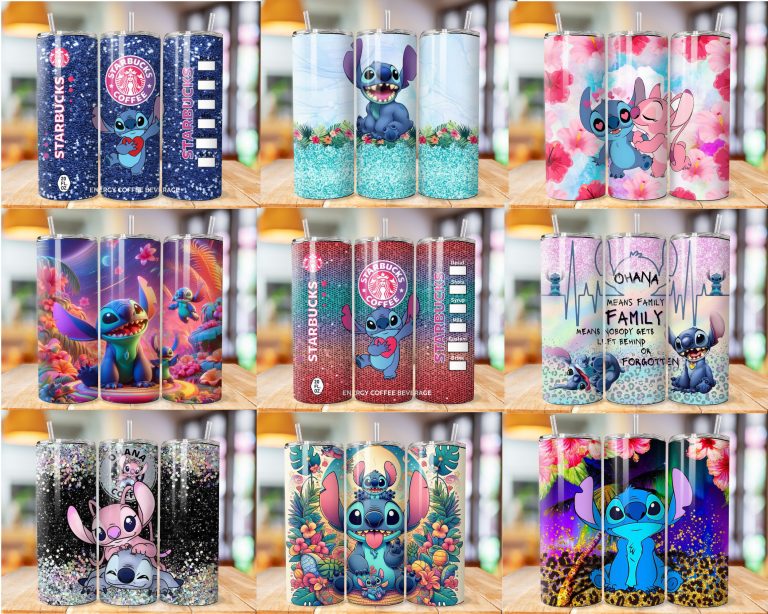 300 Stitch Tumbler Wrap Designs Bundle, Stitch Sublimation Designs, 20 oz Stitch Tumbler Wrap PNG, Lilo & Stitch Sublimation, Commercial