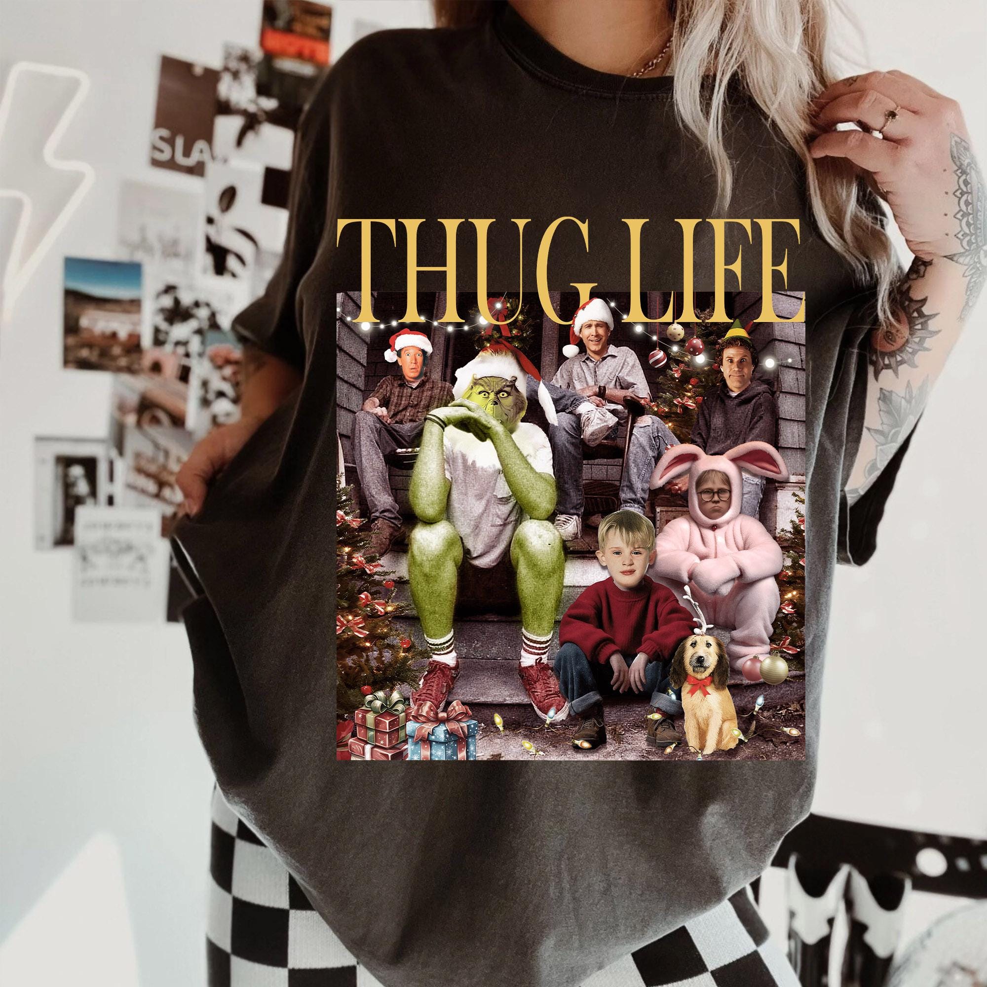 Thug Life Christmas Png, Character Xmas PNG, Christmas Character Png, Funny Christmas Thief Png, Christmas Movie Png, Funny Christmas Png