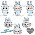 Kawaii Monsters Cliparts, Labubu SVG, Monster Tshirt Design, Labubuu Sublimation, Monster Characters