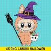 45 Design Labubu Halloween Clipart Png, Cute Illustrations, Kawaii Labubu Art, Halloween PNG, Instant Download Labubu Character Bundle Svg