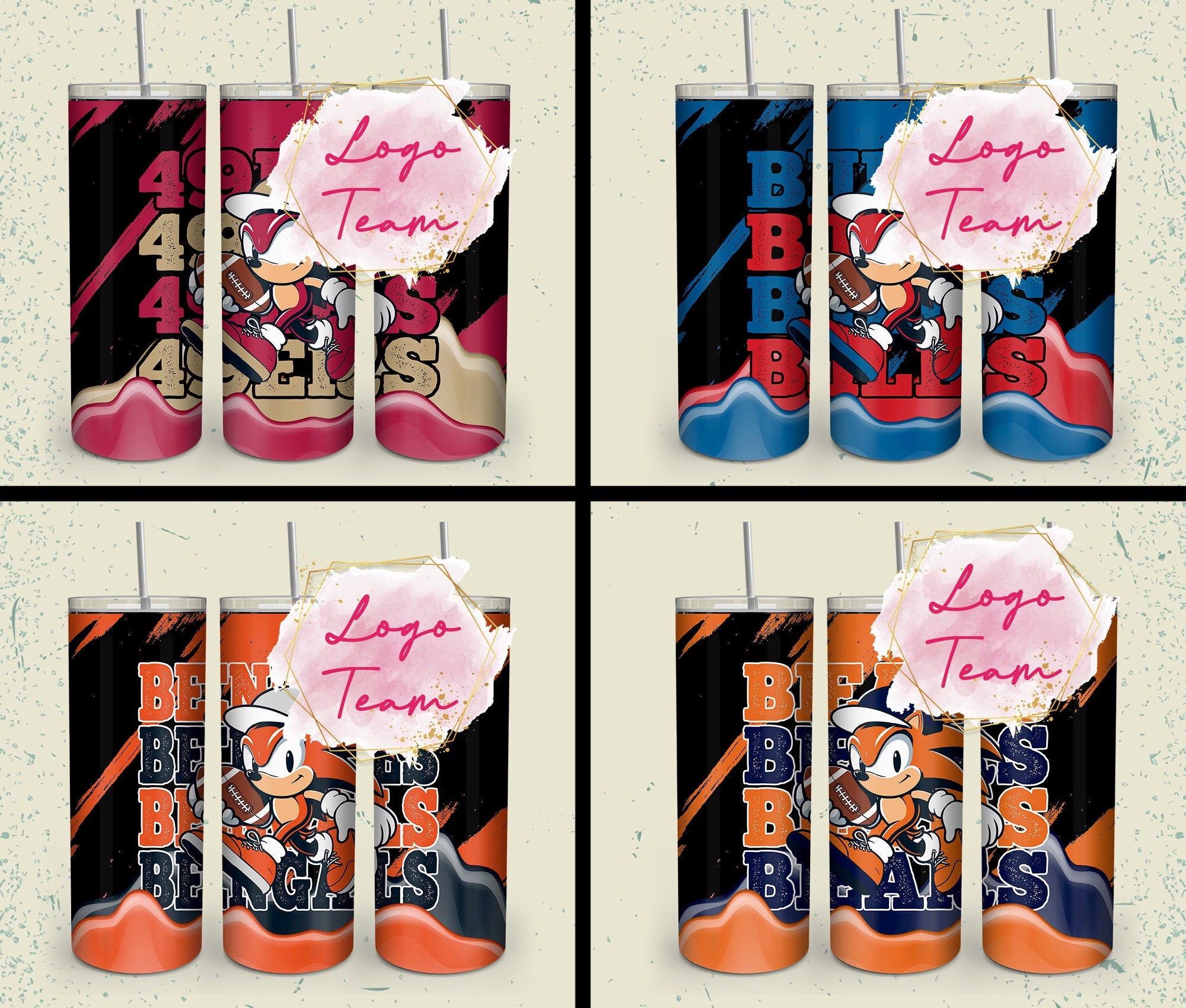 32 Team American Football Tumbler PNG Sublimation Designs, Football Mascot 20oz Skinny Tumbler Wrap PNG, Football Png Digital Download, NFL Tumbler