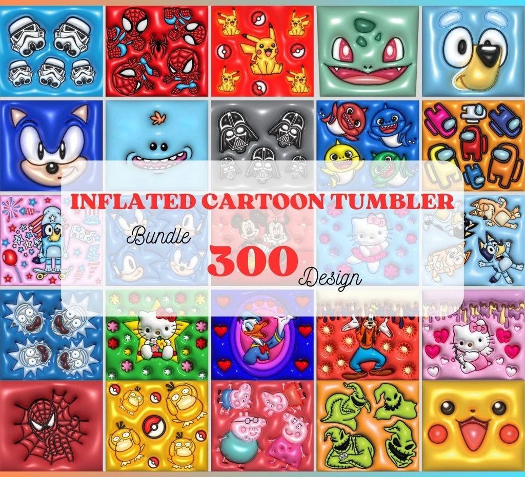 35000+ Best Seller Tumbler Wrap Bundle Tumbler PNG Bundle Digital 2D 3D Ultimate 20oz Skinny Bundle Wrap, Cartoon Funny Design