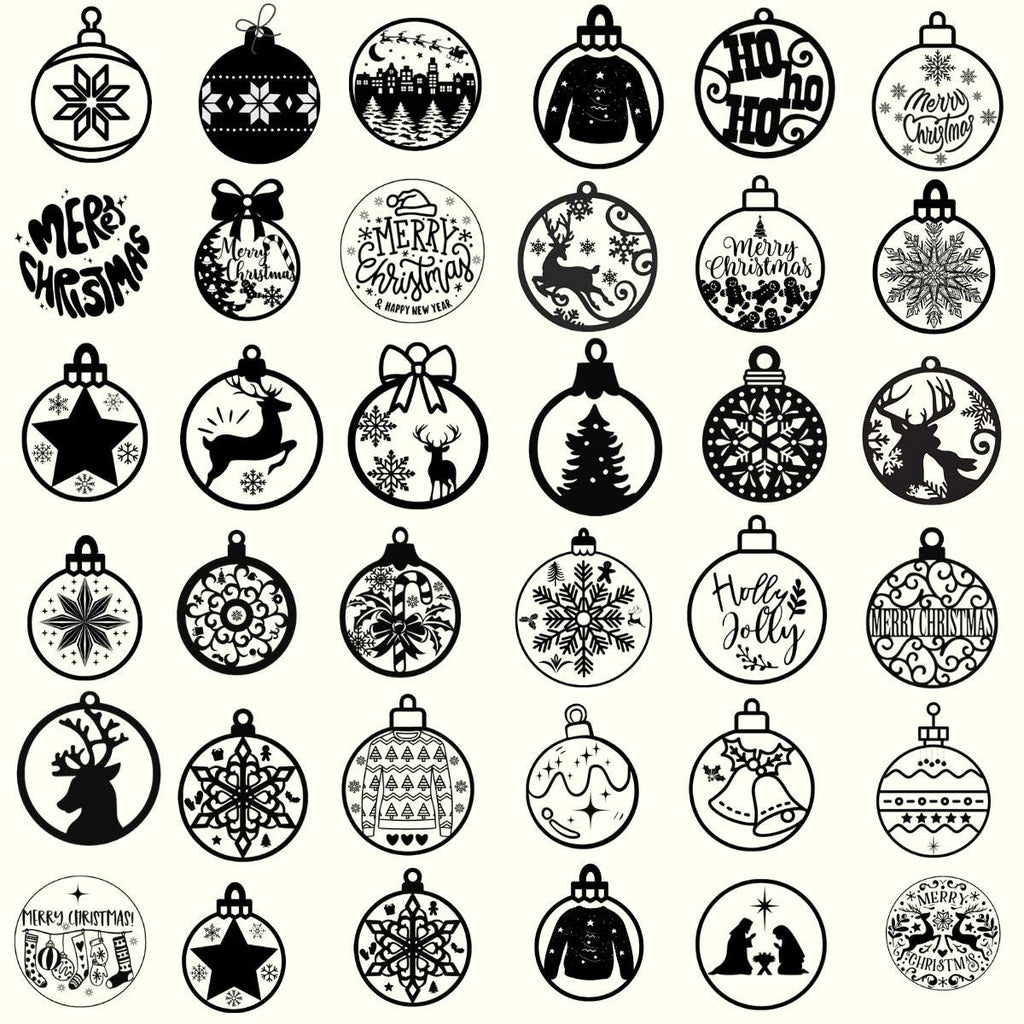 90 + Christmas Ornaments Svg, Merry Christmas Svg, Round Ornaments Svg, Christmas 2024 Svg, Round Christmas Svg, Christmas Svg Bundle