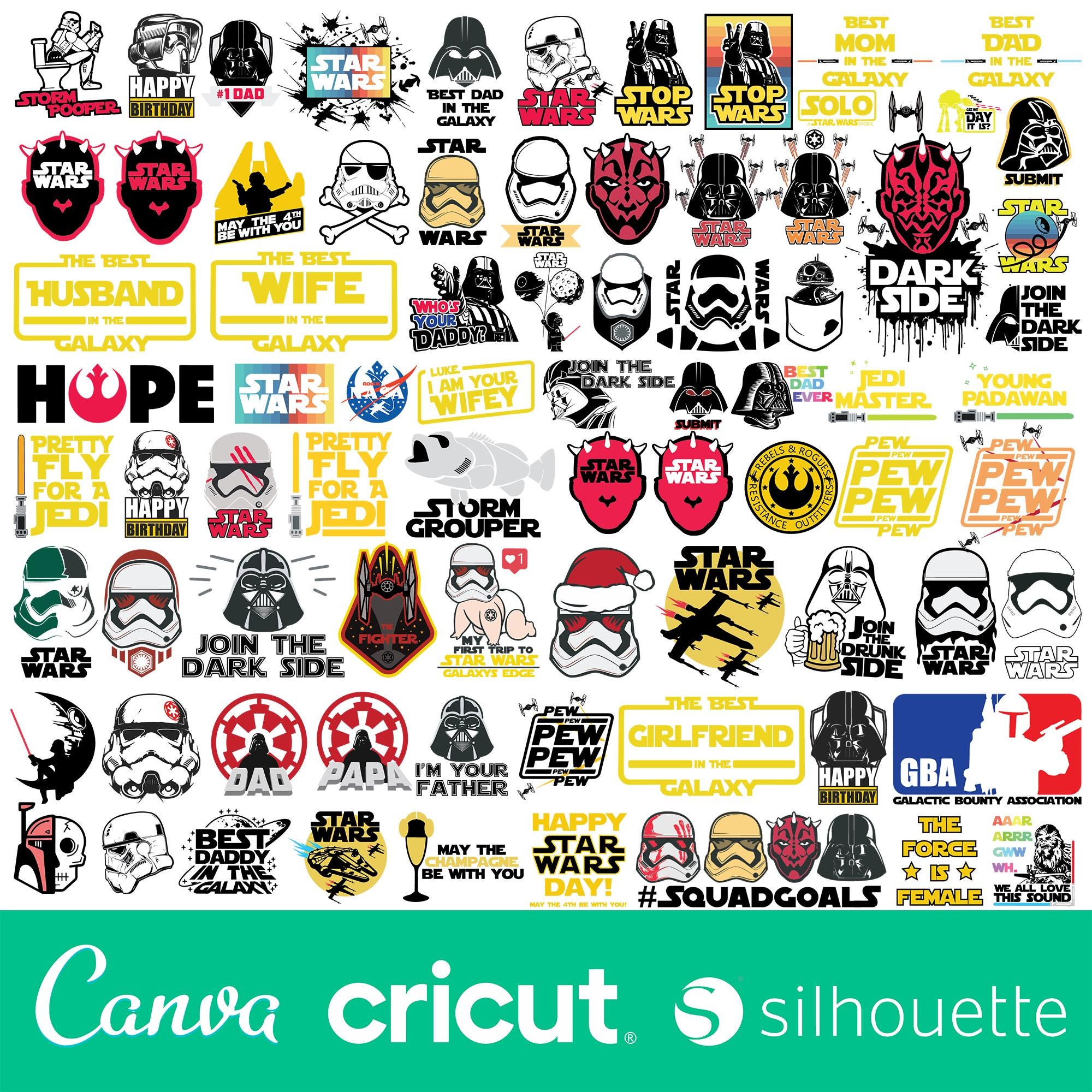 starwars svg, 3000+ star wars svg bundle, star wars png, svg files for cricut, darth vader svg, mandalorian svg, svg for cricut, Layered