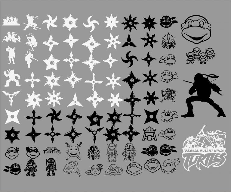 Ninja Turtles, Cartoon Svg-Png-Pdf-Eps-Dxf Bundle, Birthday, Party, Cartoon, Sticker, T shirt, Hoodie, Poster