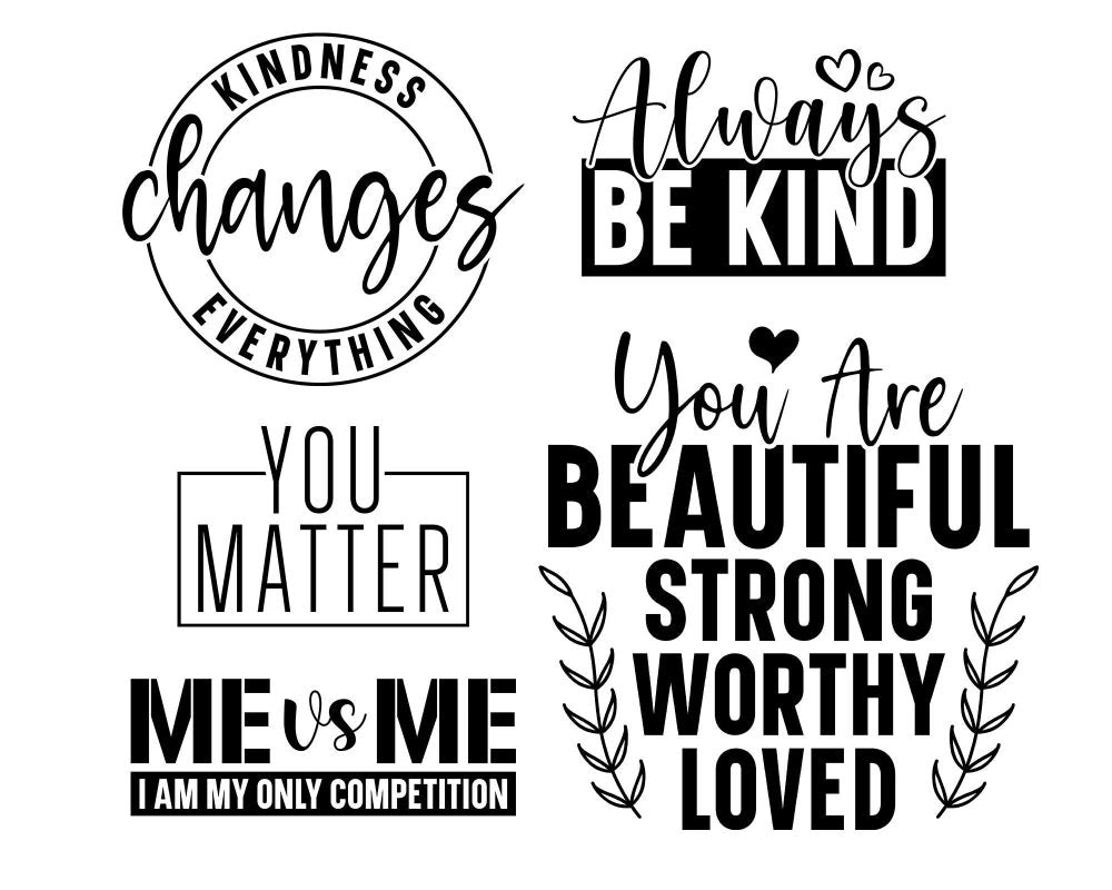 Inspirational Svg Bundle, Motivational Svg Bundle, Inspirational Quotes Svg, Self Love Svg, Kind Svg, Faith Svg, You Matter Svg,Svg Cut File