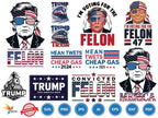 Trump 2024 I’m Voting For The Felon SVG PNG, Trump 2024 svg, felon 2024 svg, Felon for President SVG, trump flag 2024 svg, trump face svg
