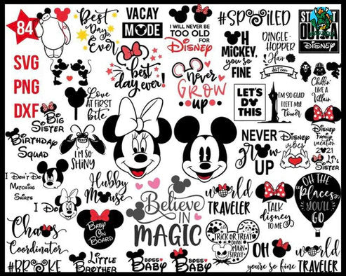 200 000+ Mega Svg Bundle Cricut File, Mickey Mouse, Minnie, Frozen, Moana, Elsa, Cinderella, Stitch, Toy Story, Pooh Cricut, Cut file