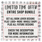 Book Bundle svg (100+ Png/Svgs + All Future Book Designs Added to My Shop) Reading png, Smut svg, Fantasy Book svg, Book svg, Book png
