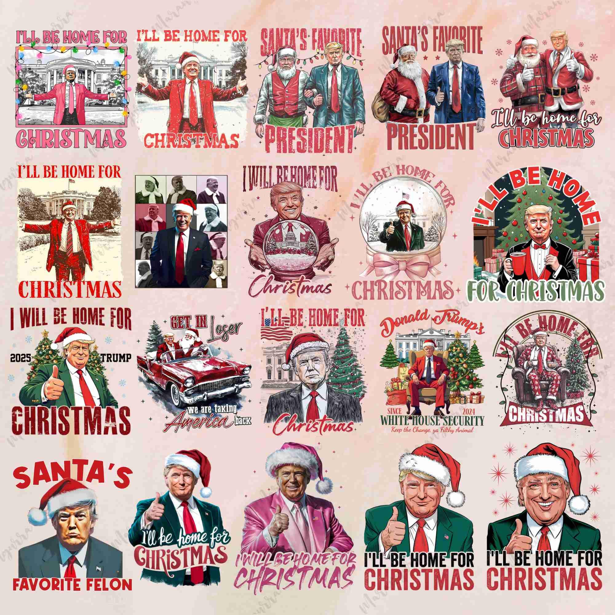 40+ Trumpp Christmas Bundle Png, Funny Trump Christmas Png, Pink Trummp Christmas Png Bundle, Christmas President Trummp Png, Retro Xmas Png